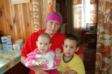 Лариса Передернина с дочкой Жасминой и сыном Русланом
